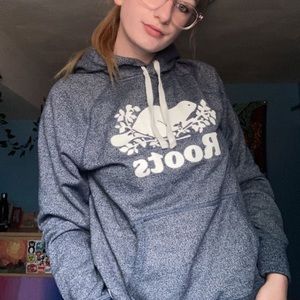 blue and white roots sweatshirt